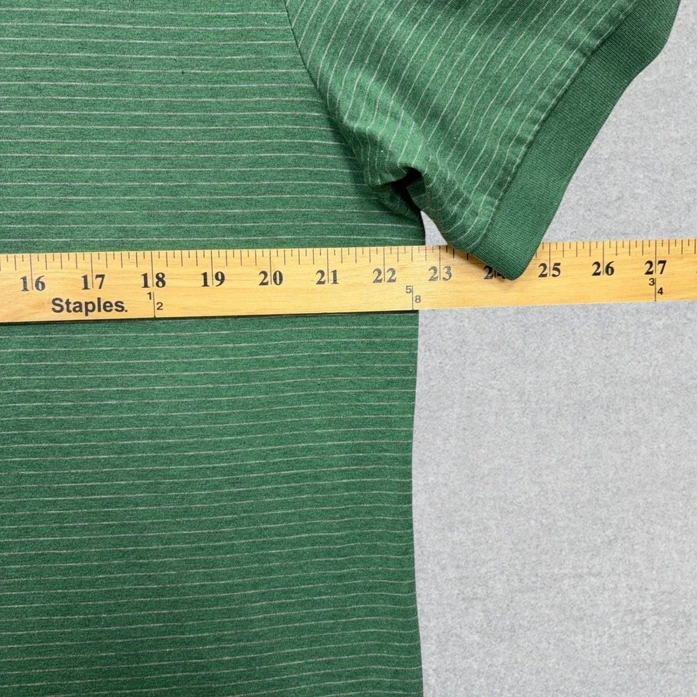 Polo Ralph Lauren Polo Shirt Mens Large Green Striped Pro Fit Pima Cotton Pony